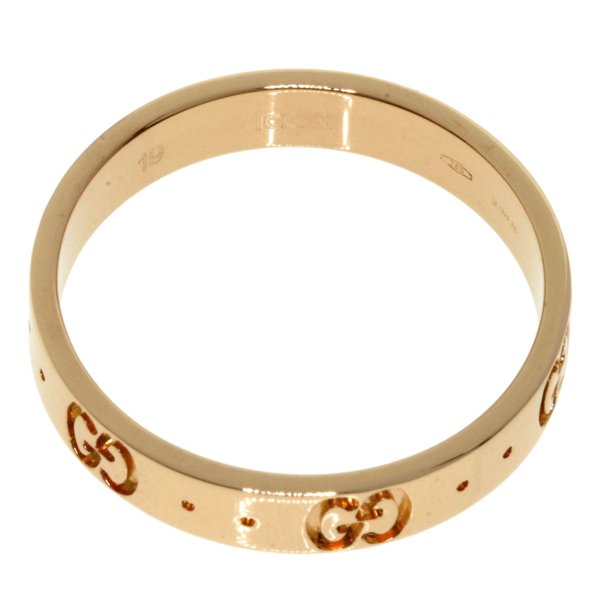 GUCCI icon Ring K18 Pink Gold Ladies [Used]