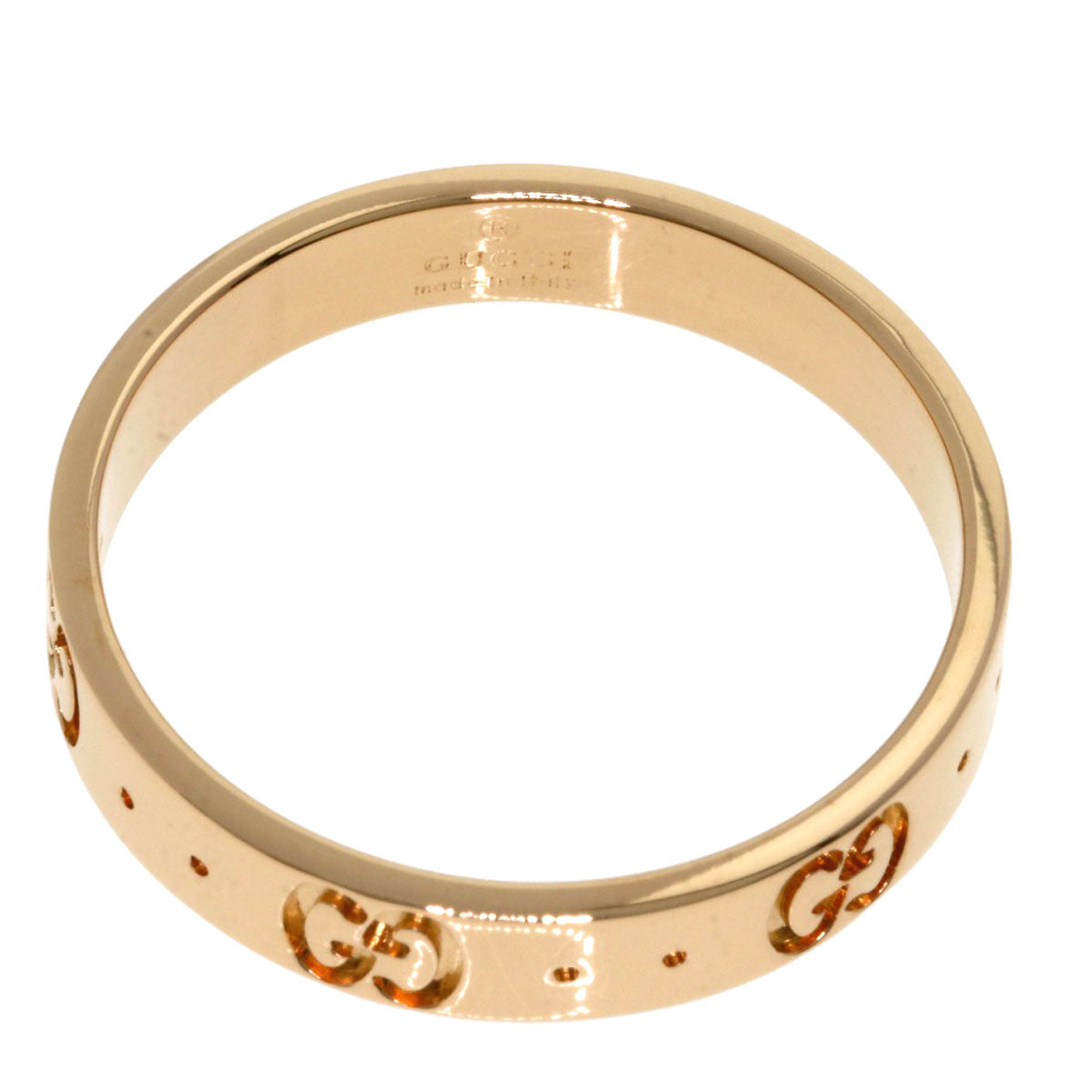 GUCCI icon Ring K18 Pink Gold Ladies [Used]
