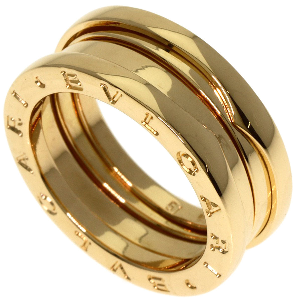 BVLGARI B.zero1 2 Band #51 Ring K18 Yellow Gold Ladies [Used]