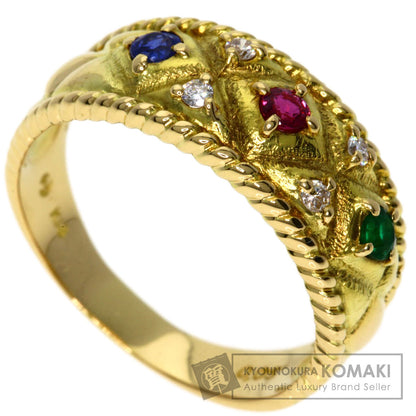 TASAKI   Ring Multi Stone Diamond K18 Yellow Gold Ladies