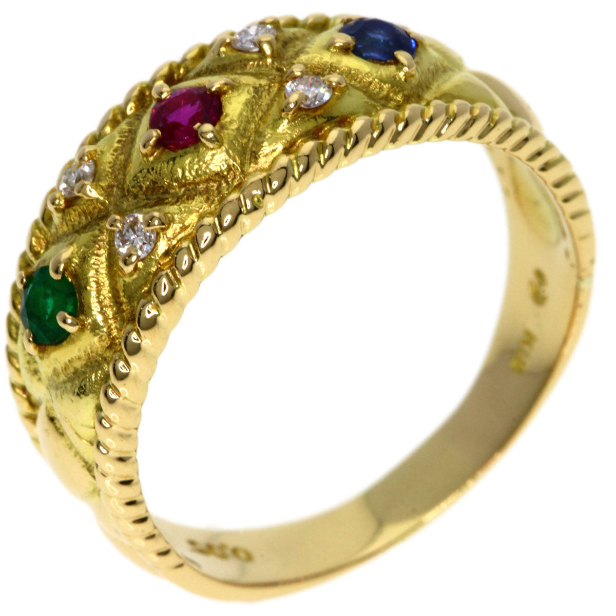 TASAKI   Ring Multi Stone Diamond K18 Yellow Gold Ladies