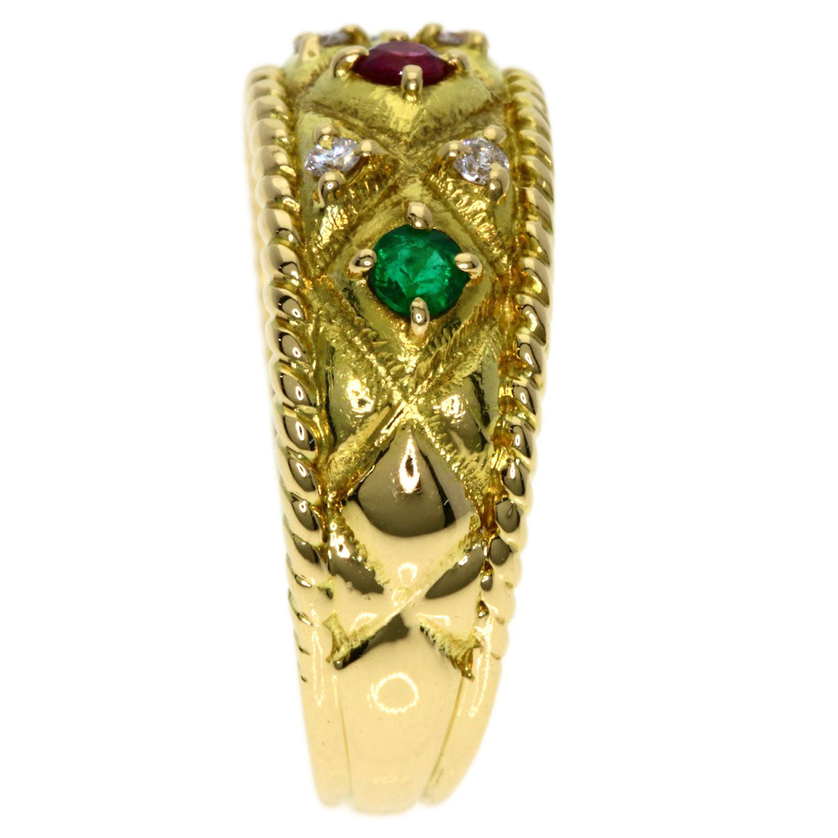 TASAKI   Ring Multi Stone Diamond K18 Yellow Gold Ladies
