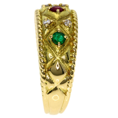 TASAKI   Ring Multi Stone Diamond K18 Yellow Gold Ladies