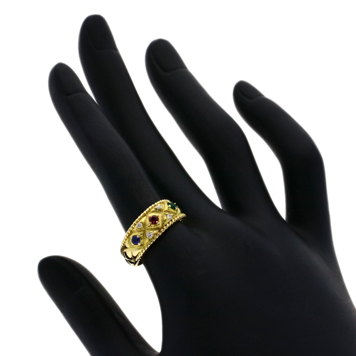 TASAKI   Ring Multi Stone Diamond K18 Yellow Gold Ladies