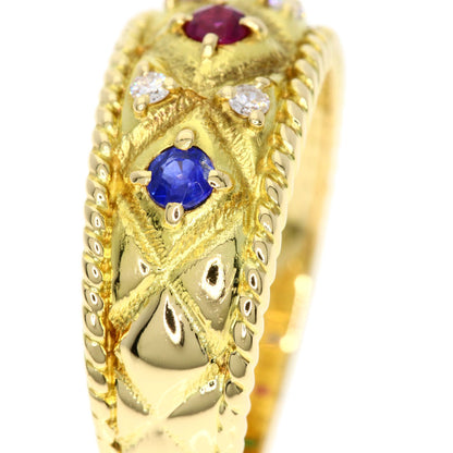 TASAKI   Ring Multi Stone Diamond K18 Yellow Gold Ladies