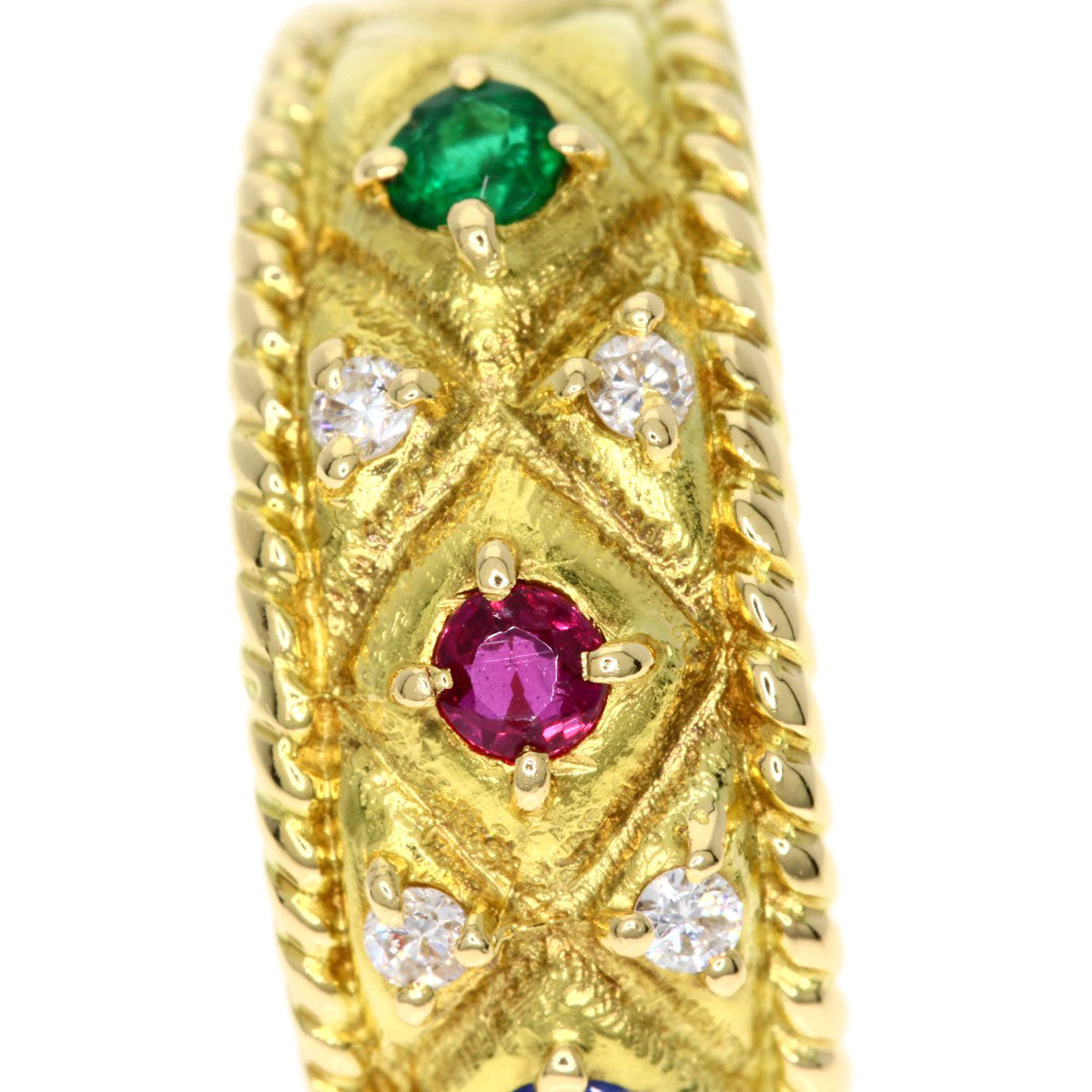 TASAKI   Ring Multi Stone Diamond K18 Yellow Gold Ladies