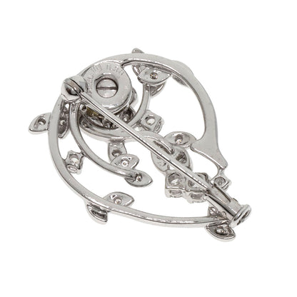 WALTHAM swing diamond Brooch Platinum PT950 K14WGLadies [Used]