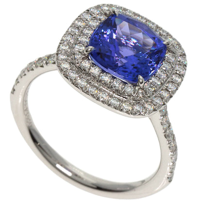 TIFFANY&Co. Sorest Tanzanite Diamond Ring Platinum PT950 Ladies [Used]