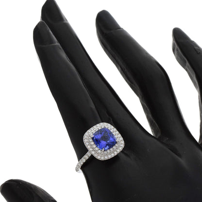 TIFFANY&Co. Sorest Tanzanite Diamond Ring Platinum PT950 Ladies [Used]