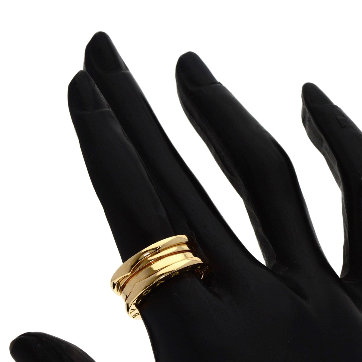 BVLGARI B.zero1 2 Band #51 Ring K18 Yellow Gold Ladies [Used]