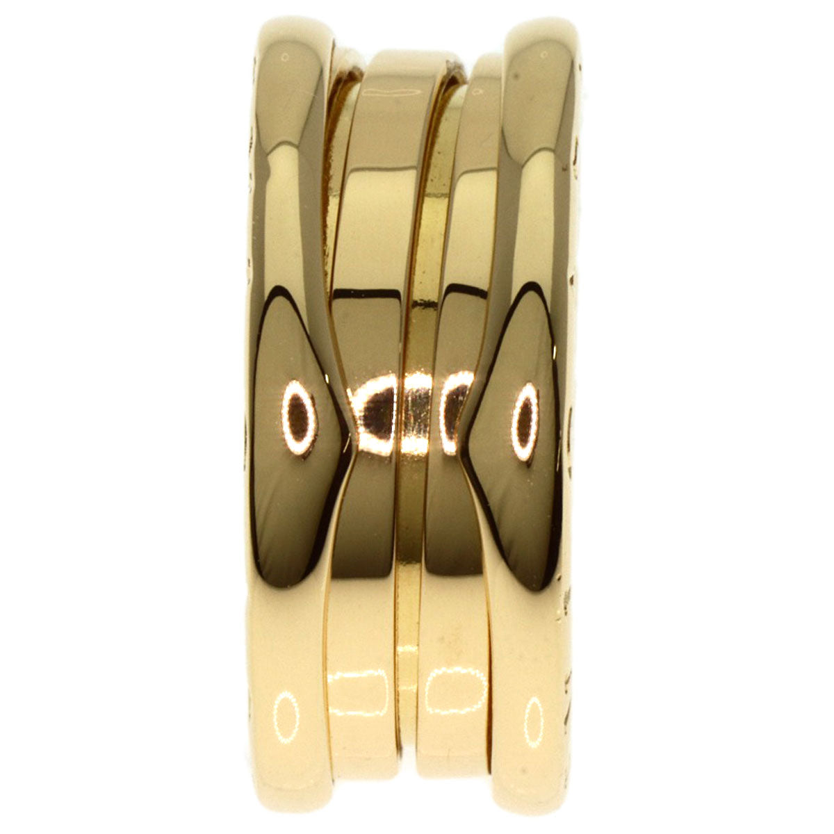 BVLGARI B.zero1 2 Band #49 Ring K18 Yellow Gold Ladies [Used]
