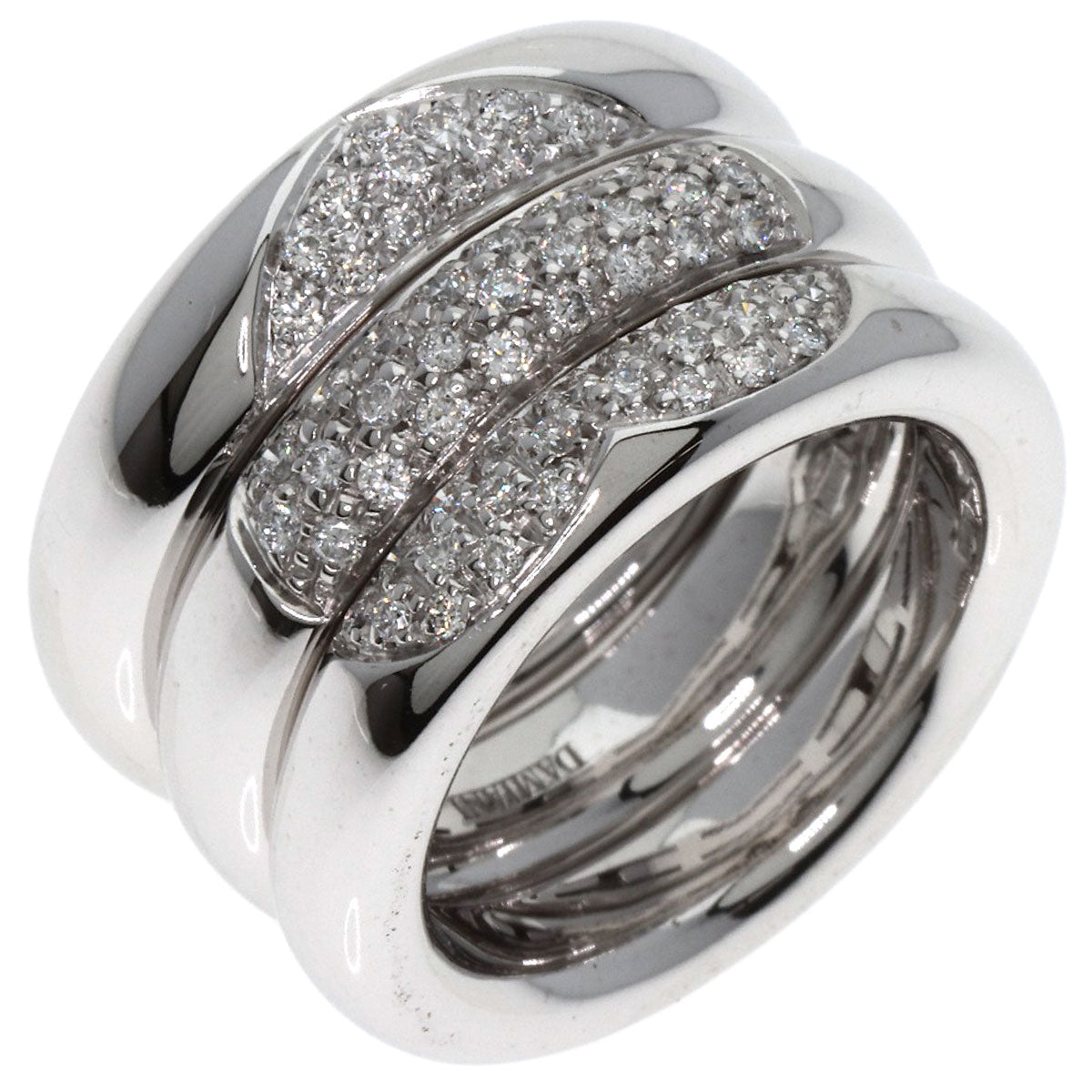 Damiani Pavé Diamond 3-piece set Ring K18 White Gold Ladies [Used]