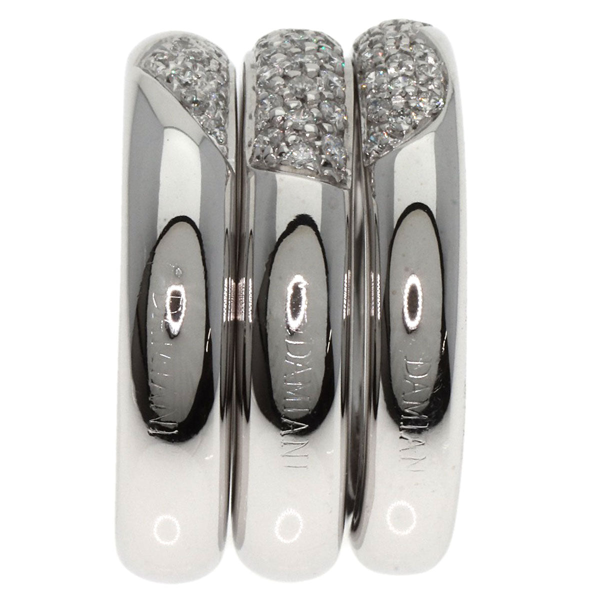 Damiani Pavé Diamond 3-piece set Ring K18 White Gold Ladies [Used]