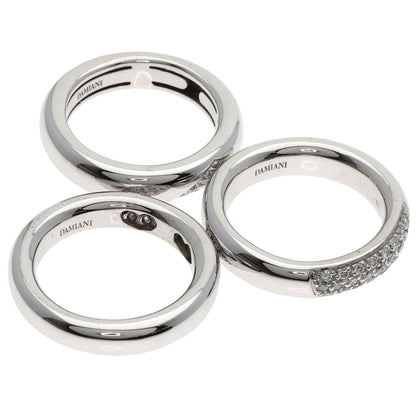 Damiani Pavé Diamond 3-piece set Ring K18 White Gold Ladies [Used]