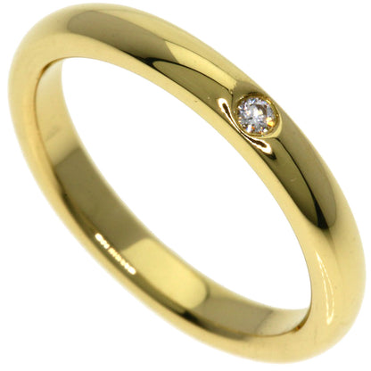 TIFFANY&Co. Stacking Band 1P Diamond Ring K18 Yellow Gold Ladies [Used]
