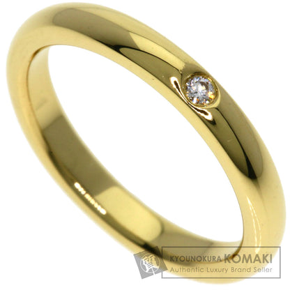 TIFFANY&Co. Stacking Band 1P Diamond Ring K18 Yellow Gold Ladies [Used]