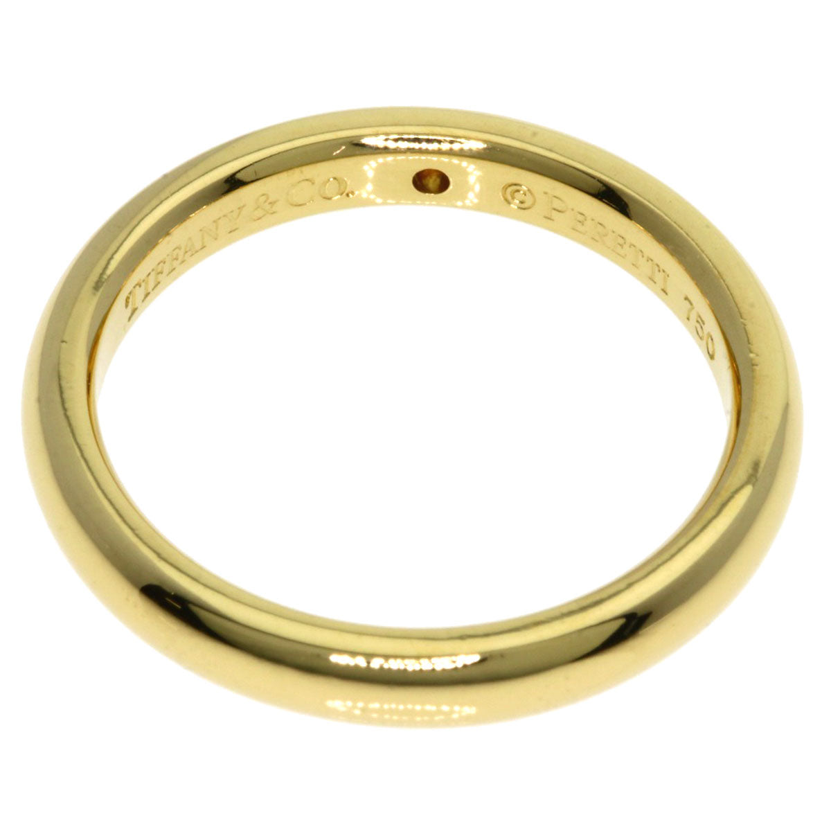 TIFFANY&Co. Stacking Band 1P Diamond Ring K18 Yellow Gold Ladies [Used]