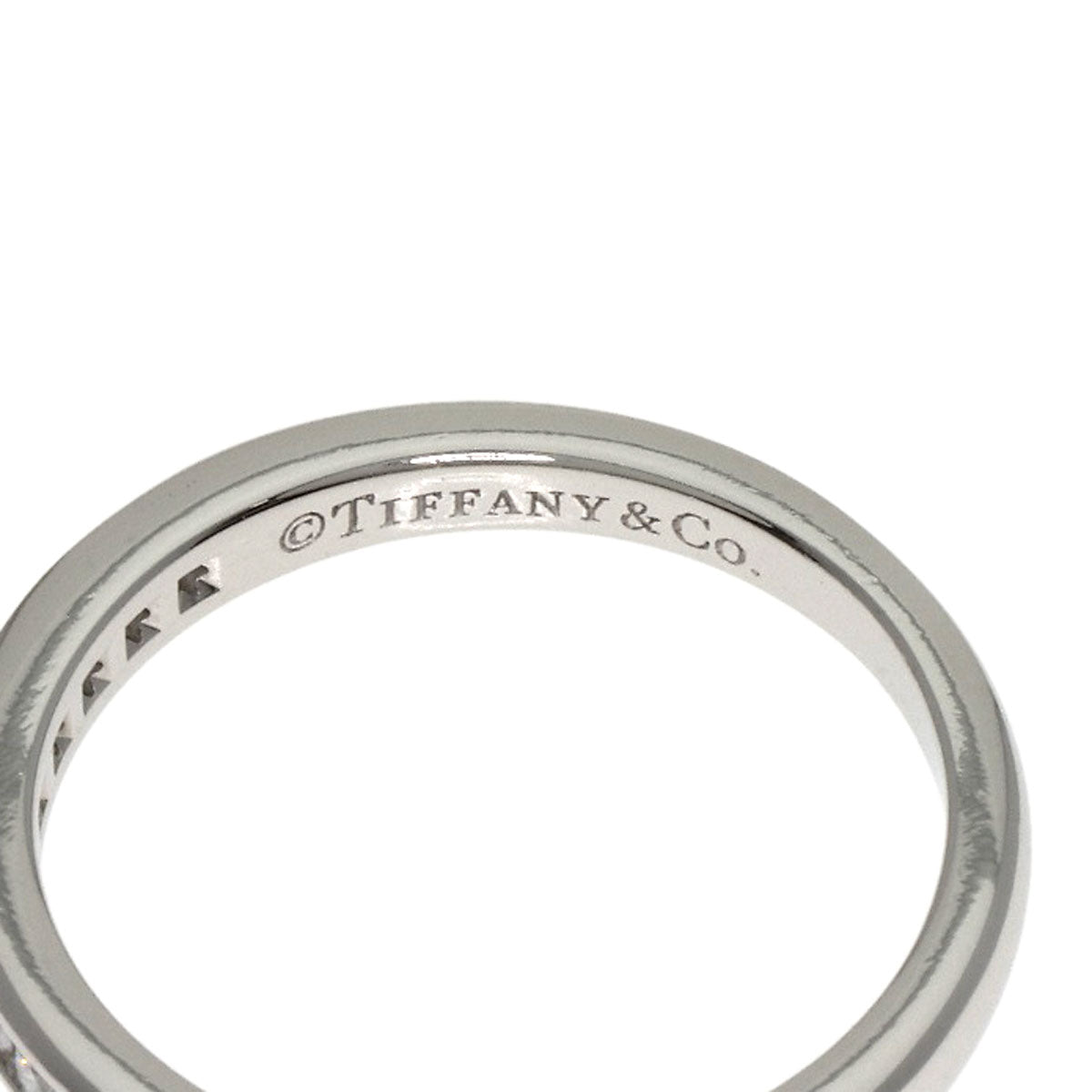 TIFFANY&Co. Half Eternity Diamond Ring Platinum PT950 Ladies [Used]