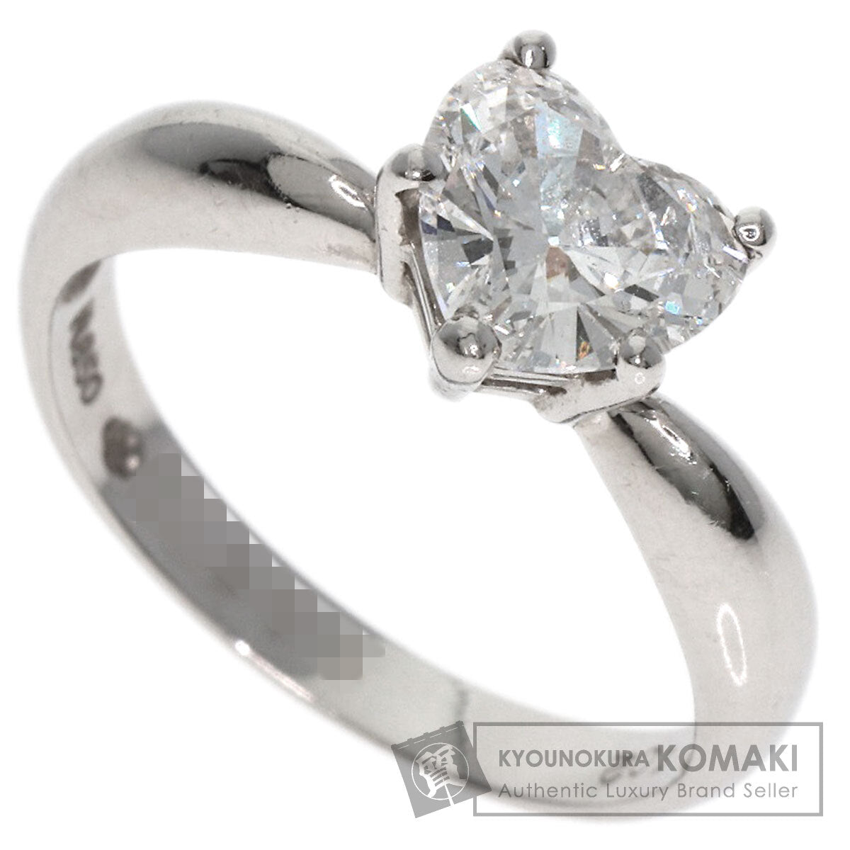 Jewelry Maki Heart Diamond Ring Platinum PT850 4.1g　Ladies