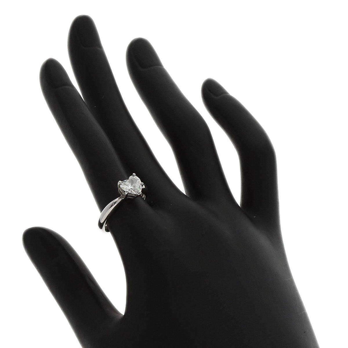 Jewelry Maki Heart Diamond Ring Platinum PT850 4.1g　Ladies