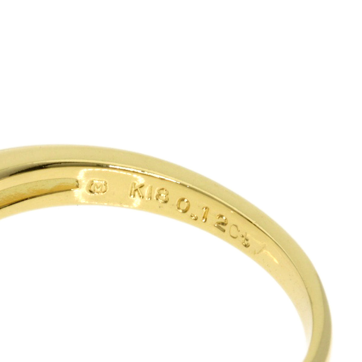 MIKIMOTO Ruby Diamond Ring K18 Yellow Gold Ladies [Used]