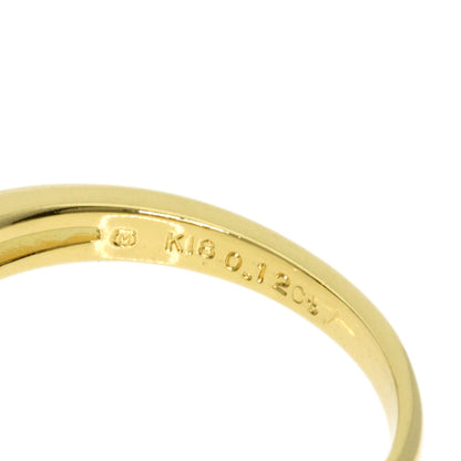 MIKIMOTO Ruby Diamond Ring K18 Yellow Gold Ladies [Used]