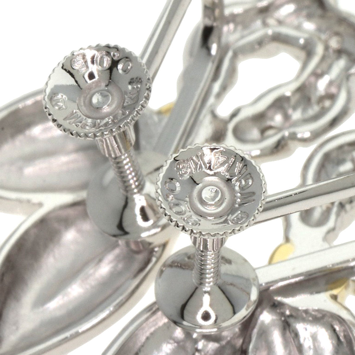 MIKIMOTO Diamond Earring K14 White Gold 18K Yellow GoldLadies [Used]