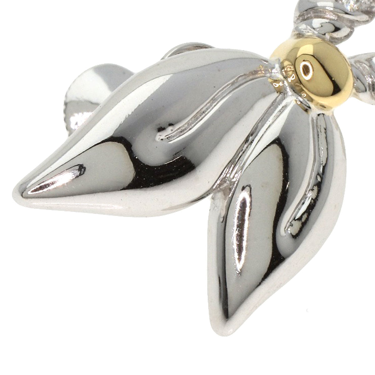 MIKIMOTO Diamond Earring K14 White Gold 18K Yellow GoldLadies [Used]