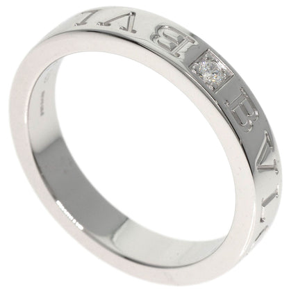 BVLGARI Double logo Diamond Ring K18 White Gold Ladies [Used]