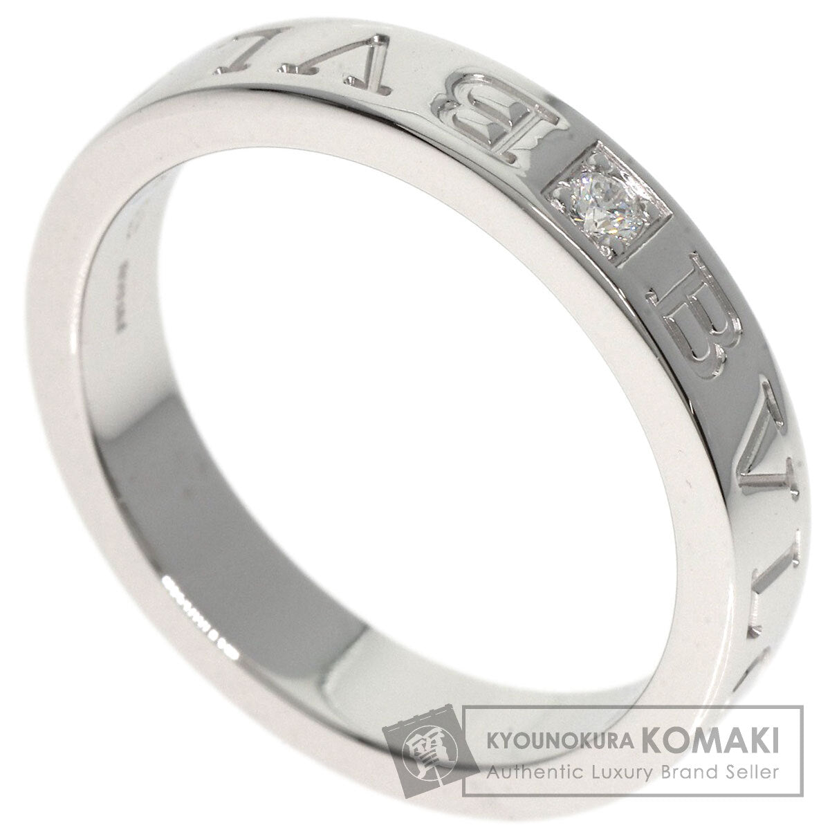 BVLGARI Double logo Diamond Ring K18 White Gold Ladies [Used]