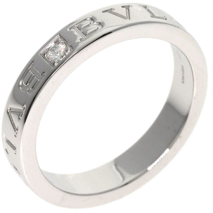 BVLGARI Double logo Diamond Ring K18 White Gold Ladies [Used]