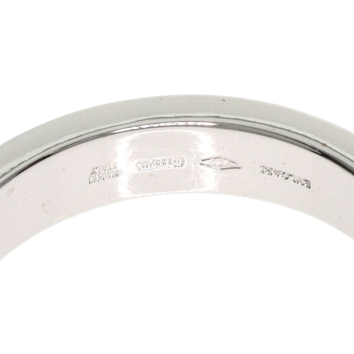 BVLGARI Double logo Diamond Ring K18 White Gold Ladies [Used]