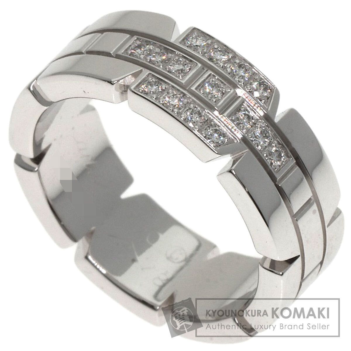CARTIER Tank Francaise Diamond #48 Ring K18 White Gold Ladies [Used]