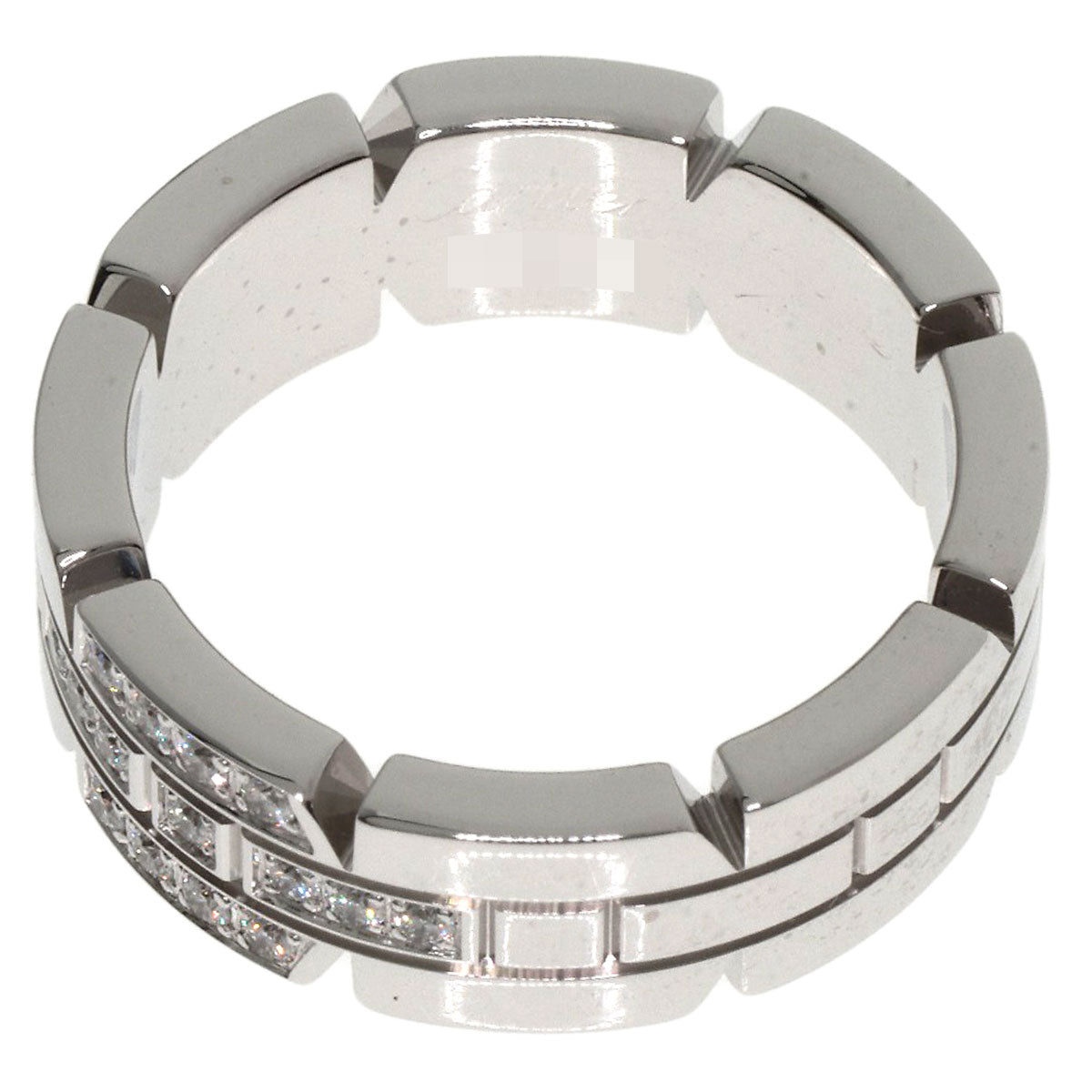 CARTIER Tank Francaise Diamond #48 Ring K18 White Gold Ladies [Used]