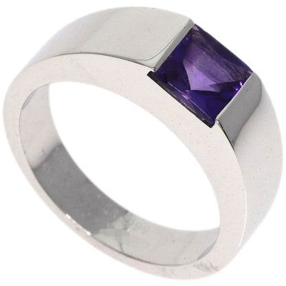 CARTIER Tank ring Amethyst #53 Ring K18 White Gold Ladies [Used]