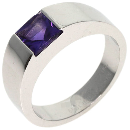 CARTIER Tank ring Amethyst #53 Ring K18 White Gold Ladies [Used]