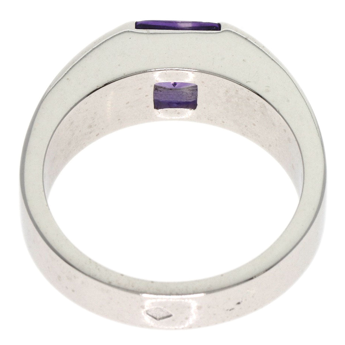 CARTIER Tank ring Amethyst #53 Ring K18 White Gold Ladies [Used]