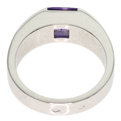 CARTIER Tank ring Amethyst #53 Ring K18 White Gold Ladies [Used]