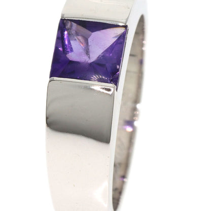 CARTIER Tank ring Amethyst #53 Ring K18 White Gold Ladies [Used]