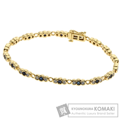 Ponte Vecchio Sapphire Diamond Bracelet K18 Yellow Gold Ladies [Used]