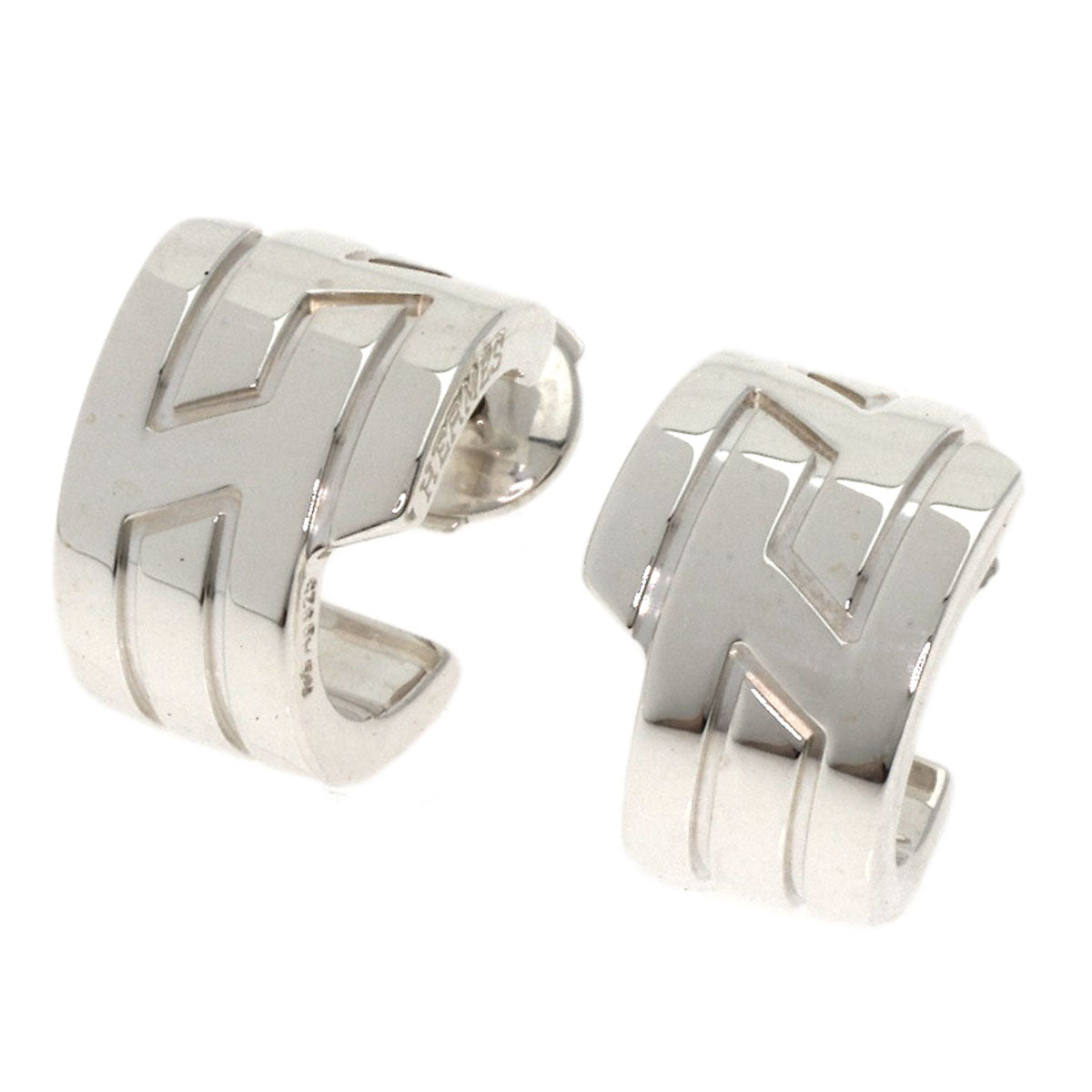 HERMES Italy earring Silver Ladies [Used]