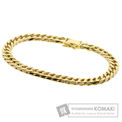 Curb chain Kihei W6 side Bracelet K18 Yellow Gold 28.4g　Ladies