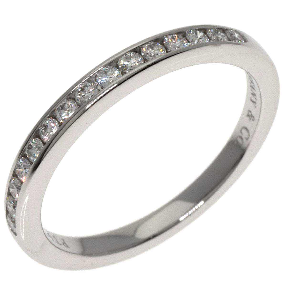 TIFFANY&Co. Half Eternity Diamond Ring Platinum PT950 Ladies [Used]