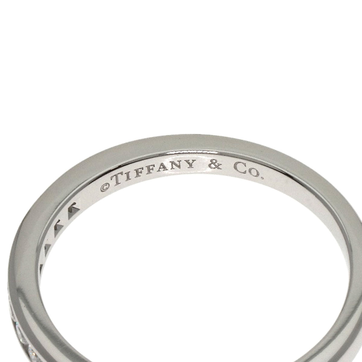 TIFFANY&Co. Half Eternity Diamond Ring Platinum PT950 Ladies [Used]