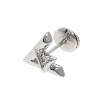 LOUIS VUITTON Vault One Diamond One Piece earring K18 White Gold Ladies [Used]