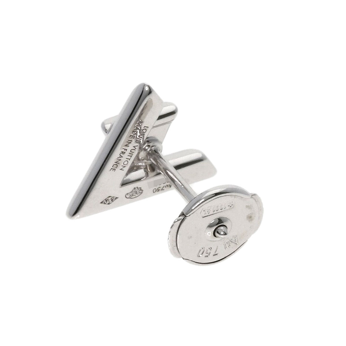 LOUIS VUITTON Vault One Diamond One Piece earring K18 White Gold Ladies [Used]