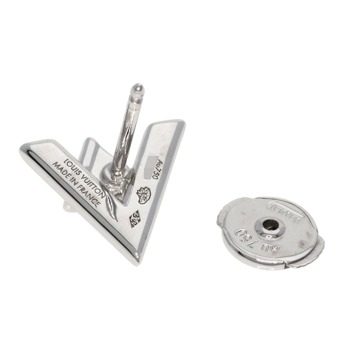 LOUIS VUITTON Vault One Diamond One Piece earring K18 White Gold Ladies [Used]