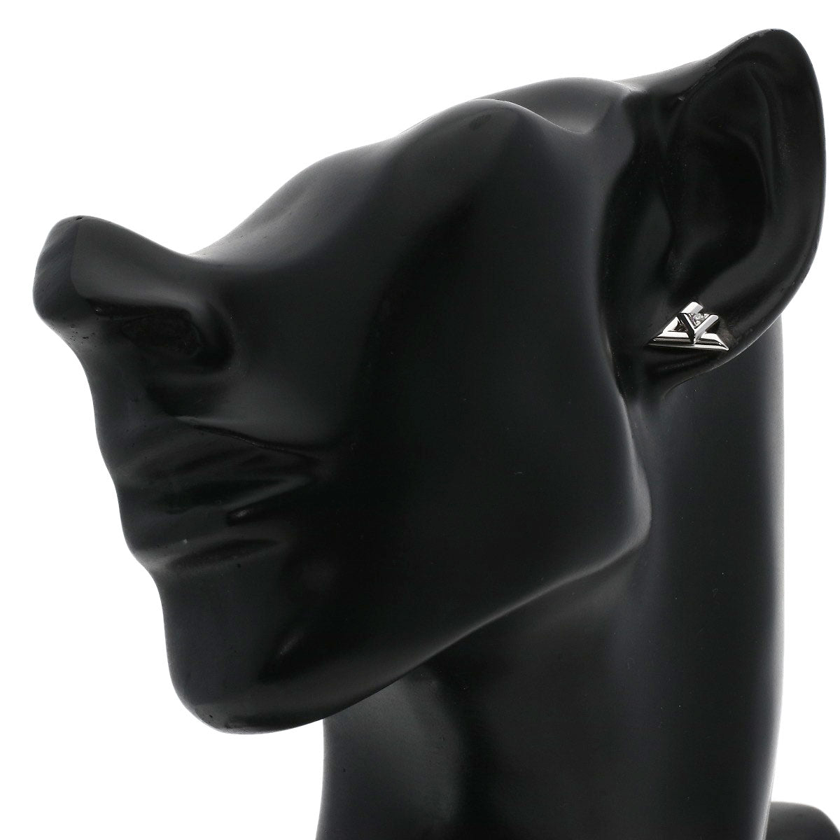 LOUIS VUITTON Vault One Diamond One Piece earring K18 White Gold Ladies [Used]