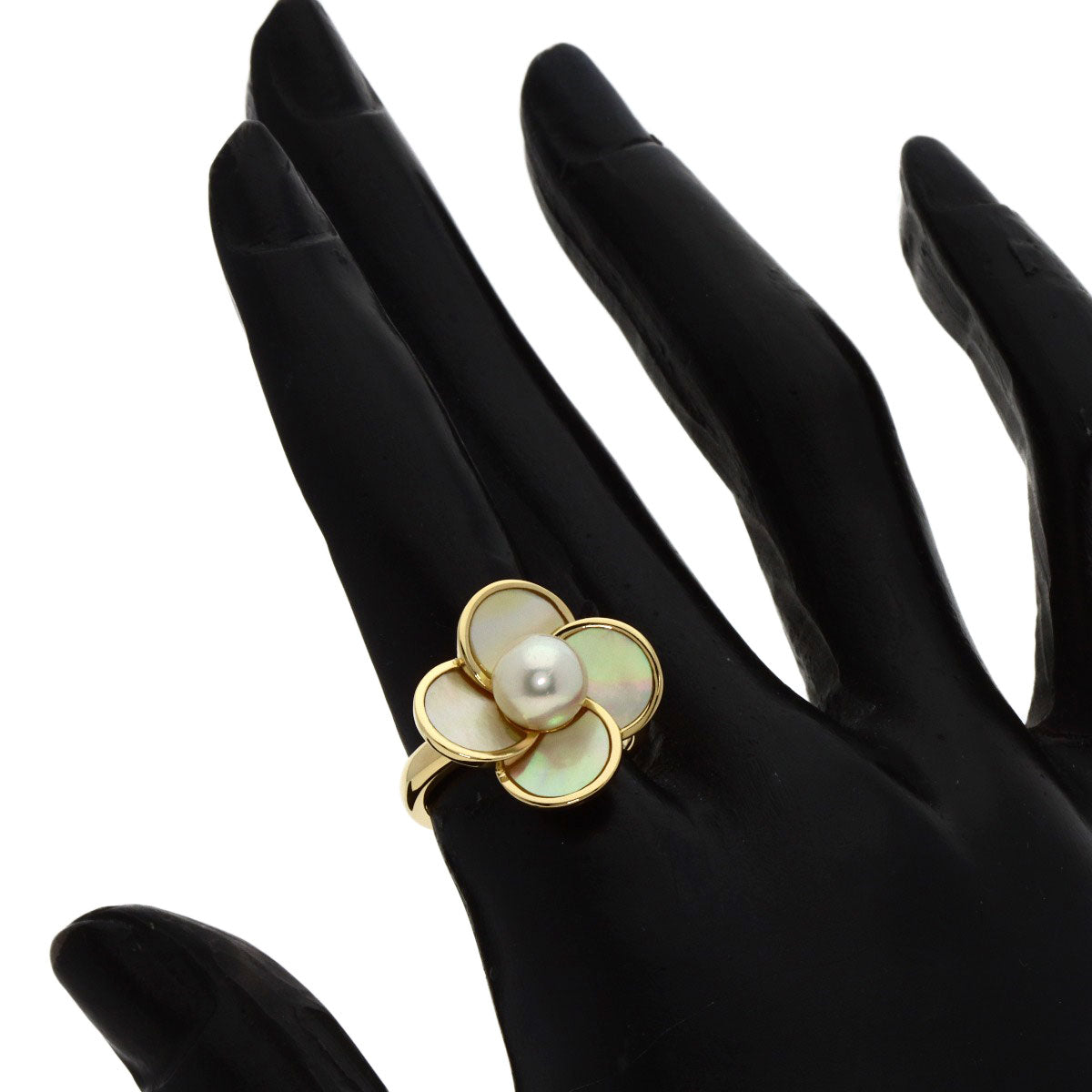 TASAKI Akoya Pearl Pearl Shell Ring K18 Yellow Gold Ladies [Used]