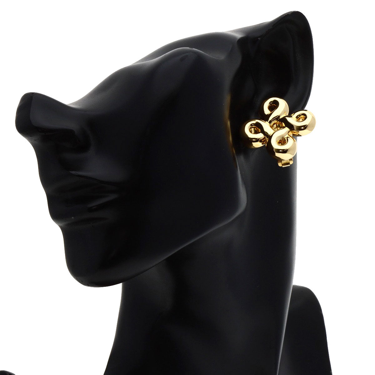 CHANEL vintage design Earring K18 Yellow Gold Ladies [Used]